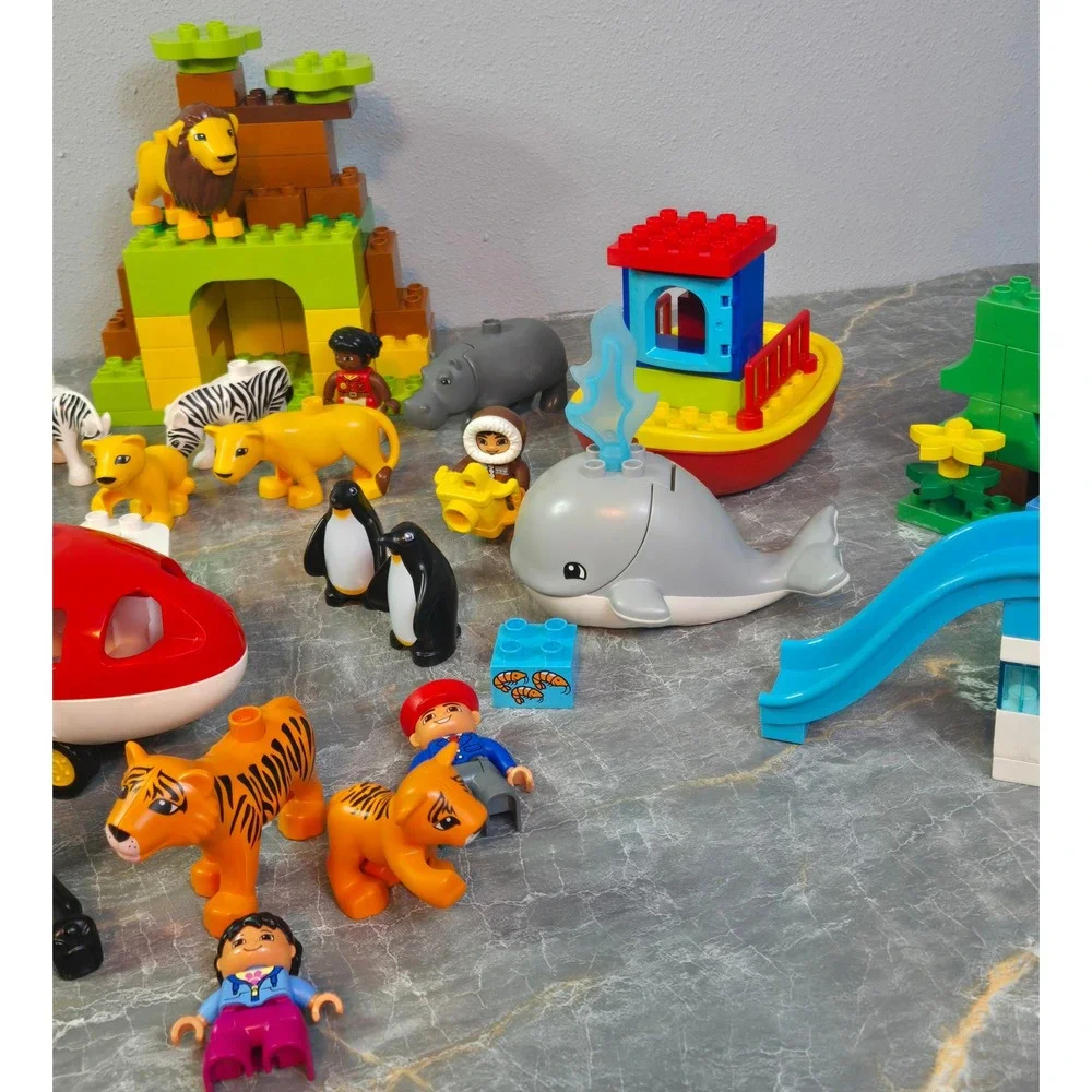 Lego Duplo 10805 Around the World Complete Set Animals Airplane Boat Figures